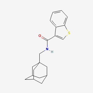 molecular formula C20H23NOS B4029438 N-(1-adamantylmethyl)-1-benzothiophene-3-carboxamide 