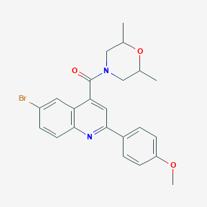 [6-Bromo-2-(4-methoxyphenyl)quinolin-4-yl](2,6-dimethylmorpholin-4-yl)methanone