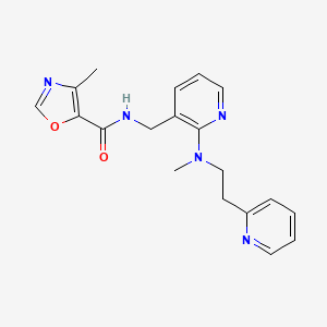 4-methyl-N-[[2-[methyl(2-pyridin-2-ylethyl)amino]pyridin-3-yl]methyl]-1,3-oxazole-5-carboxamide