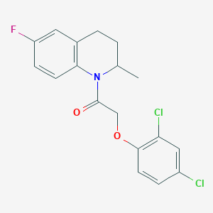 molecular formula C18H16Cl2FNO2 B4029448 1-[(2,4-dichlorophenoxy)acetyl]-6-fluoro-2-methyl-1,2,3,4-tetrahydroquinoline 