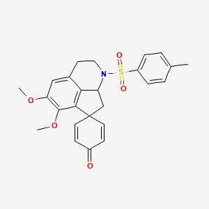 5',6'-dimethoxy-1'-[(4-methylphenyl)sulfonyl]-2',3',8',8a'-tetrahydro-1'H,4H-spiro[cyclohexa-2,5-diene-1,7'-cyclopenta[ij]isoquinolin]-4-one