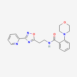 2-morpholin-4-yl-N-[2-(3-pyridin-2-yl-1,2,4-oxadiazol-5-yl)ethyl]benzamide