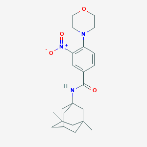 N-(3,5-dimethyltricyclo[3.3.1.1~3,7~]dec-1-yl)-4-(morpholin-4-yl)-3-nitrobenzamide