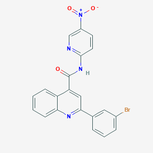 2-(3-bromophenyl)-N-(5-nitropyridin-2-yl)quinoline-4-carboxamide