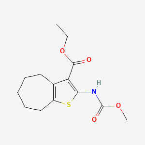 ethyl 2-[(methoxycarbonyl)amino]-5,6,7,8-tetrahydro-4H-cyclohepta[b]thiophene-3-carboxylate