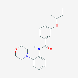 molecular formula C21H26N2O3 B4029526 3-(butan-2-yloxy)-N-[2-(morpholin-4-yl)phenyl]benzamide 