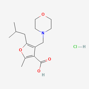 5-Isobutyl-2-methyl-4-morpholin-4-ylmethyl-furan-3-carboxylic acid hydrochloride