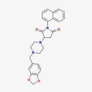 3-{4-[(2H-1,3-BENZODIOXOL-5-YL)METHYL]PIPERAZIN-1-YL}-1-(NAPHTHALEN-1-YL)PYRROLIDINE-2,5-DIONE