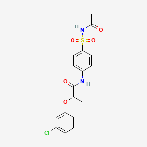 N-[4-(acetylsulfamoyl)phenyl]-2-(3-chlorophenoxy)propanamide