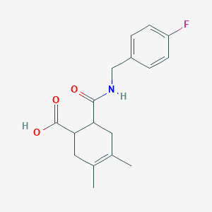 6-[(4-Fluorobenzyl)carbamoyl]-3,4-dimethylcyclohex-3-ene-1-carboxylic acid