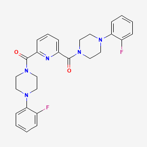 1,1'-(2,6-pyridinediyldicarbonyl)bis[4-(2-fluorophenyl)piperazine]