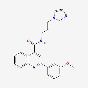 N-[3-(1H-imidazol-1-yl)propyl]-2-(3-methoxyphenyl)-4-quinolinecarboxamide