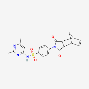 molecular formula C21H20N4O4S B4029610 N-(2,6-DIMETHYL-4-PYRIMIDINYL)-4-(1,3-DIOXO-1,3,3A,4,7,7A-HEXAHYDRO-2H-4,7-METHANOISOINDOL-2-YL)BENZENESULFONAMIDE 