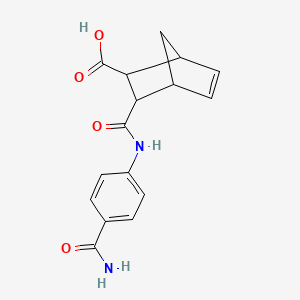 3-[(4-Carbamoylphenyl)carbamoyl]bicyclo[2.2.1]hept-5-ene-2-carboxylic acid