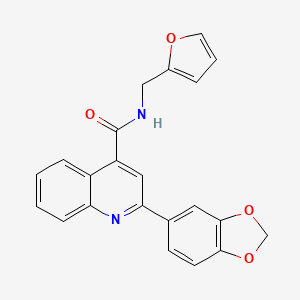 2-(1,3-benzodioxol-5-yl)-N-(furan-2-ylmethyl)quinoline-4-carboxamide