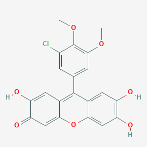 9-(3-Chloro-4,5-dimethoxyphenyl)-2,6,7-trihydroxyxanthen-3-one