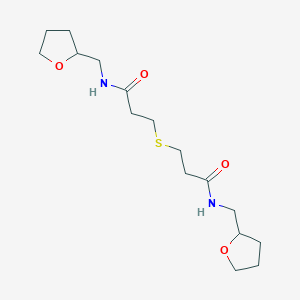 N-[(OXOLAN-2-YL)METHYL]-3-[(2-{[(OXOLAN-2-YL)METHYL]CARBAMOYL}ETHYL)SULFANYL]PROPANAMIDE