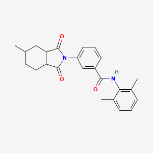 molecular formula C24H26N2O3 B4029707 N-(2,6-dimethylphenyl)-3-(5-methyl-1,3-dioxooctahydro-2H-isoindol-2-yl)benzamide 