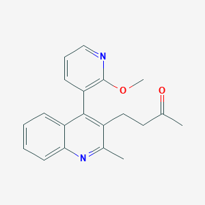 4-[4-(2-methoxypyridin-3-yl)-2-methylquinolin-3-yl]butan-2-one