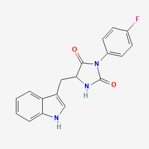 3-(4-fluorophenyl)-5-(1H-indol-3-ylmethyl)imidazolidine-2,4-dione