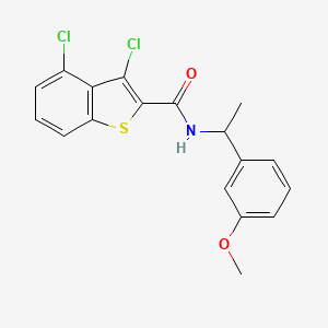 3,4-dichloro-N-[1-(3-methoxyphenyl)ethyl]-1-benzothiophene-2-carboxamide