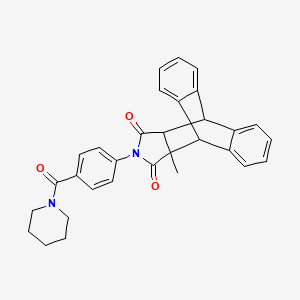 15-methyl-17-[4-(1-piperidinylcarbonyl)phenyl]-17-azapentacyclo[6.6.5.0~2,7~.0~9,14~.0~15,19~]nonadeca-2,4,6,9,11,13-hexaene-16,18-dione