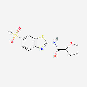 molecular formula C13H14N2O4S2 B4029798 N-(6-METHANESULFONYL-1,3-BENZOTHIAZOL-2-YL)OXOLANE-2-CARBOXAMIDE 