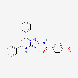 N-(5,7-diphenyl-4,7-dihydro[1,2,4]triazolo[1,5-a]pyrimidin-2-yl)-4-methoxybenzamide