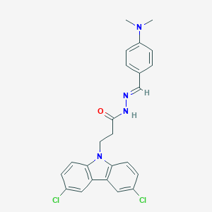 molecular formula C24H22Cl2N4O B402985 3-(3,6-dichloro-9H-carbazol-9-yl)-N'-[4-(dimethylamino)benzylidene]propanohydrazide 