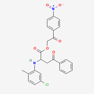 2-(4-nitrophenyl)-2-oxoethyl 2-[(5-chloro-2-methylphenyl)amino]-4-oxo-4-phenylbutanoate