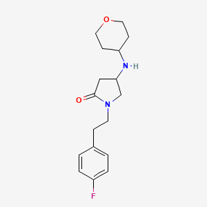 1-[2-(4-Fluorophenyl)ethyl]-4-(oxan-4-ylamino)pyrrolidin-2-one