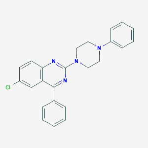 molecular formula C24H21ClN4 B402992 6-クロロ-4-フェニル-2-(4-フェニルピペラジン-1-イル)キナゾリン CAS No. 324759-79-7