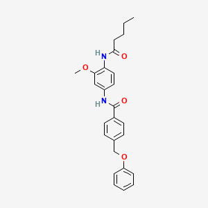 N-[3-methoxy-4-(pentanoylamino)phenyl]-4-(phenoxymethyl)benzamide