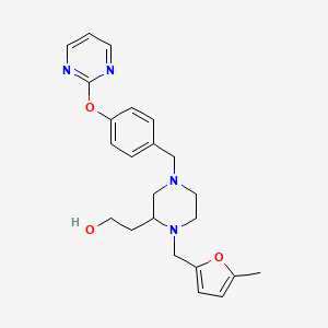 2-{1-[(5-methyl-2-furyl)methyl]-4-[4-(2-pyrimidinyloxy)benzyl]-2-piperazinyl}ethanol