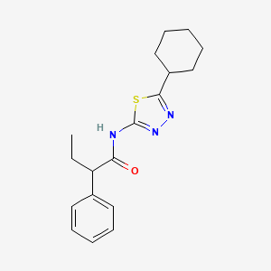 N-(5-cyclohexyl-1,3,4-thiadiazol-2-yl)-2-phenylbutanamide