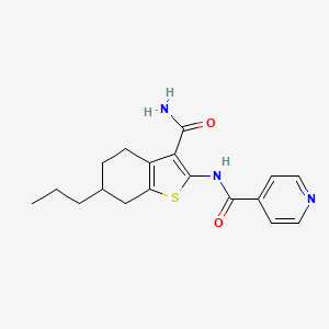 N-(3-carbamoyl-6-propyl-4,5,6,7-tetrahydro-1-benzothiophen-2-yl)pyridine-4-carboxamide