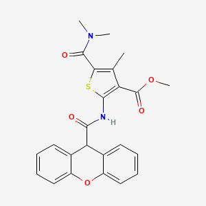 molecular formula C24H22N2O5S B4030002 methyl 5-[(dimethylamino)carbonyl]-4-methyl-2-[(9H-xanthen-9-ylcarbonyl)amino]-3-thiophenecarboxylate 