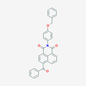 molecular formula C32H21NO4 B403001 6-(phenylcarbonyl)-2-{4-[(phenylmethyl)oxy]phenyl}-1H-benzo[de]isoquinoline-1,3(2H)-dione 