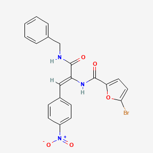 molecular formula C21H16BrN3O5 B4030039 N-[(Z)-3-(benzylamino)-1-(4-nitrophenyl)-3-oxoprop-1-en-2-yl]-5-bromofuran-2-carboxamide 