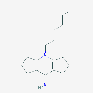 molecular formula C17H26N2 B403004 4-hexyl-2,3,4,5,6,7-hexahydrodicyclopenta[b,e]pyridin-8(1H)-imine 