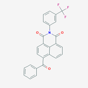 molecular formula C26H14F3NO3 B403005 6-Benzoyl-2-(3-trifluoromethyl-phenyl)-benzo[de]isoquinoline-1,3-dione 