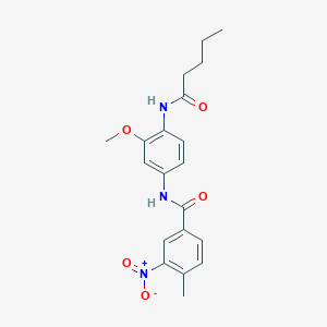 N-[3-methoxy-4-(pentanoylamino)phenyl]-4-methyl-3-nitrobenzamide