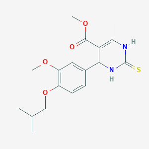 methyl 4-[3-methoxy-4-(2-methylpropoxy)phenyl]-6-methyl-2-sulfanylidene-3,4-dihydro-1H-pyrimidine-5-carboxylate