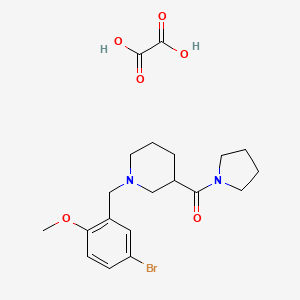 molecular formula C20H27BrN2O6 B4030068 [1-[(5-Bromo-2-methoxyphenyl)methyl]piperidin-3-yl]-pyrrolidin-1-ylmethanone;oxalic acid 