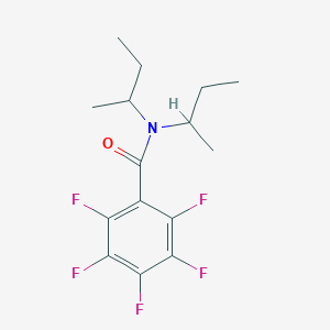 molecular formula C15H18F5NO B4030093 N,N-di(butan-2-yl)-2,3,4,5,6-pentafluorobenzamide 