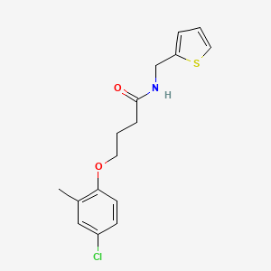 molecular formula C16H18ClNO2S B4030118 4-(4-chloro-2-methylphenoxy)-N-[(thiophen-2-yl)methyl]butanamide 