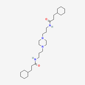 N,N'-(1,4-piperazinediyldi-3,1-propanediyl)bis(3-cyclohexylpropanamide)