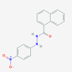 molecular formula C17H13N3O3 B403013 N'-{4-nitrophenyl}-1-naphthohydrazide 