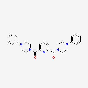 1-PHENYL-4-[6-(4-PHENYLPIPERAZINE-1-CARBONYL)PYRIDINE-2-CARBONYL]PIPERAZINE