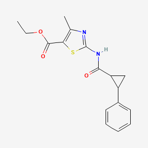 ethyl 4-methyl-2-{[(2-phenylcyclopropyl)carbonyl]amino}-1,3-thiazole-5-carboxylate